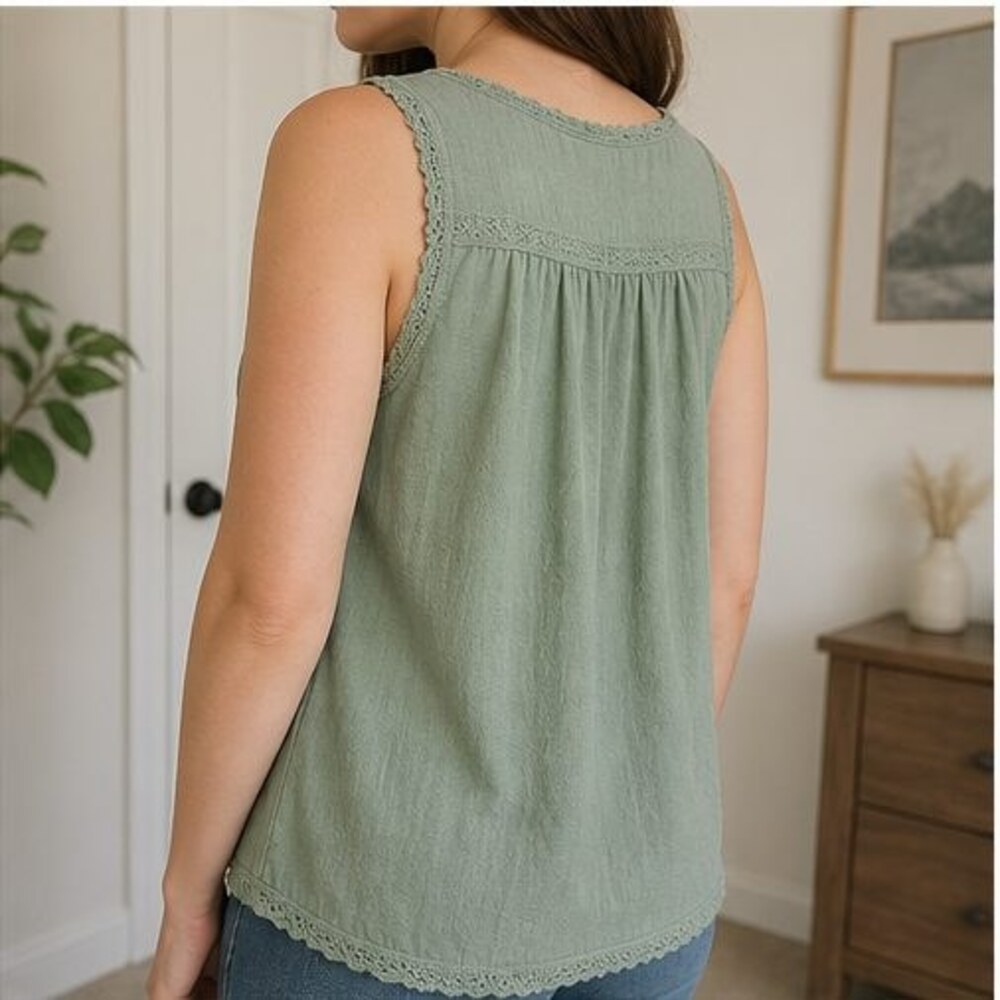 Sage Ruffle Blouse - Picture 3 of 6